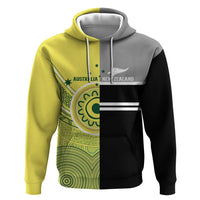 Custom Cricket AUNZ Spirit Zip Hoodie Aussie New Zealand Retro Edition - Polynesian Pride