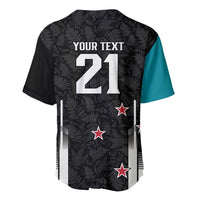 Custom NZ Cricket Pride Baseball Jersey Silver Fern Fan Supporter Apparel - Polynesian Pride