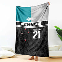 Custom NZ Cricket Pride Blanket Silver Fern Fan Supporter Apparel - Polynesian Pride