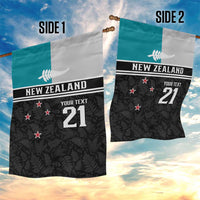 Custom NZ Cricket Pride Garden Flag Silver Fern Fan Supporter Apparel - Polynesian Pride