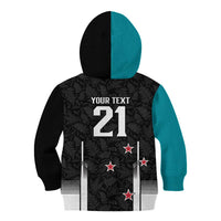 Custom NZ Cricket Pride Kid Hoodie Silver Fern Fan Supporter Apparel - Polynesian Pride