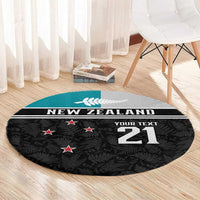Custom NZ Cricket Pride Round Carpet Silver Fern Fan Supporter Apparel - Polynesian Pride