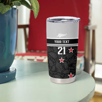 Custom NZ Cricket Pride Tumbler Cup Silver Fern Fan Supporter Apparel - Polynesian Pride