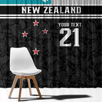 Custom NZ Cricket Pride Window Curtain Silver Fern Fan Supporter Apparel - Polynesian Pride