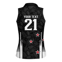 Custom NZ Cricket Pride Women Sleeveless Polo Shirt Silver Fern Fan Supporter Apparel - Polynesian Pride