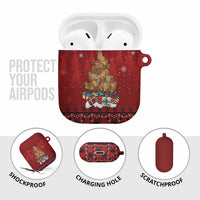 Funny Kiwi Bird Xmas Tree AirPods Case New Zealand Tribal Christmas Spirit - Polynesian Pride