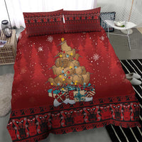 Funny Kiwi Bird Xmas Tree Bedding Set New Zealand Tribal Christmas Spirit - Polynesian Pride