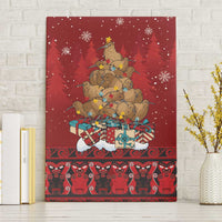 Funny Kiwi Bird Xmas Tree Canvas Wall Art New Zealand Tribal Christmas Spirit - Polynesian Pride