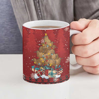 Funny Kiwi Bird Xmas Tree Ceramic Mug New Zealand Tribal Christmas Spirit - Polynesian Pride