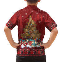Funny Kiwi Bird Xmas Tree Family Matching Long Sleeve Bodycon Dress and Hawaiian Shirt New Zealand Tribal Christmas Spirit - Polynesian Pride