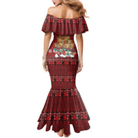 Funny Kiwi Bird Xmas Tree Family Matching Mermaid Dress and Hawaiian Shirt New Zealand Tribal Christmas Spirit - Polynesian Pride