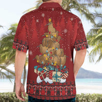 Funny Kiwi Bird Xmas Tree Hawaiian Shirt New Zealand Tribal Christmas Spirit - Polynesian Pride