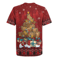 Funny Kiwi Bird Xmas Tree Rugby Jersey New Zealand Tribal Christmas Spirit - Polynesian Pride
