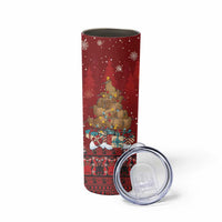 Funny Kiwi Bird Xmas Tree Skinny Tumbler New Zealand Tribal Christmas Spirit - Polynesian Pride