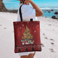 Funny Kiwi Bird Xmas Tree Tote Bag New Zealand Tribal Christmas Spirit - Polynesian Pride