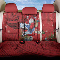 Funny Santa Riding Shark Back Car Seat Cover Polynesian Tribal Christmas Spirit - Polynesian Pride