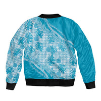 Hawaii Breadfruit Palaka Bomber Jacket Polu Maile Lei - Polynesian Pride