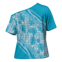 Hawaii Breadfruit Palaka Cross Shoulder Shirt Polu Maile Lei - Polynesian Pride