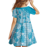 Hawaii Breadfruit Palaka Family Matching Off The Shoulder Long Sleeve Dress and Hawaiian Shirt Polu Maile Lei - Polynesian Pride