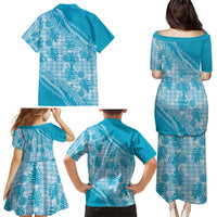 Hawaii Breadfruit Palaka Family Matching Puletasi and Hawaiian Shirt Polu Maile Lei - Polynesian Pride
