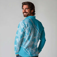 Hawaii Breadfruit Palaka Long Sleeve Polo Shirt Polu Maile Lei - Polynesian Pride