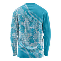 Hawaii Breadfruit Palaka Long Sleeve Shirt Polu Maile Lei - Polynesian Pride