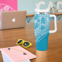 Hawaii Breadfruit Palaka Tumbler With Handle Polu Maile Lei - Polynesian Pride
