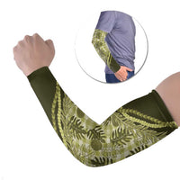 Hawaii Breadfruit Palaka Arm Sleeves Omaomao Maile Lei - Polynesian Pride