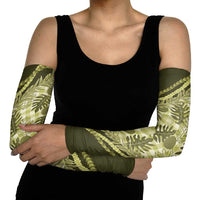 Hawaii Breadfruit Palaka Arm Sleeves Omaomao Maile Lei - Polynesian Pride