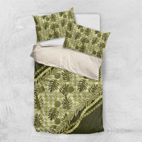 Hawaii Breadfruit Palaka Bedding Set Omaomao Maile Lei - Polynesian Pride