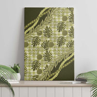Hawaii Breadfruit Palaka Canvas Wall Art Omaomao Maile Lei - Polynesian Pride