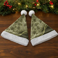 Hawaii Breadfruit Palaka Christmas Santa Hat Omaomao Maile Lei - Polynesian Pride