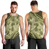Hawaii Breadfruit Palaka Men Tank Top Omaomao Maile Lei - Polynesian Pride