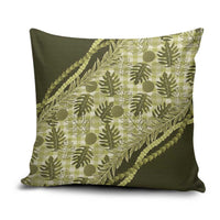 Hawaii Breadfruit Palaka Pillow Cover Omaomao Maile Lei - Polynesian Pride