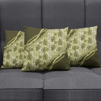 Hawaii Breadfruit Palaka Pillow Cover Omaomao Maile Lei - Polynesian Pride