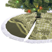 Hawaii Breadfruit Palaka Tree Skirt Omaomao Maile Lei - Polynesian Pride