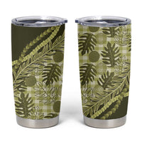 Hawaii Breadfruit Palaka Tumbler Cup Omaomao Maile Lei - Polynesian Pride
