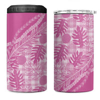 Hawaii Breadfruit Palaka 4 in 1 Can Cooler Tumbler Omaomao Ulaula Maile Lei - Polynesian Pride