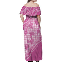 Hawaii Breadfruit Palaka Family Matching Off Shoulder Maxi Dress and Hawaiian Shirt Omaomao Ulaula Maile Lei - Polynesian Pride