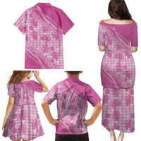 Hawaii Breadfruit Palaka Family Matching Puletasi and Hawaiian Shirt Omaomao Ulaula Maile Lei - Polynesian Pride