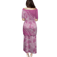 Hawaii Breadfruit Palaka Family Matching Puletasi and Hawaiian Shirt Omaomao Ulaula Maile Lei - Polynesian Pride