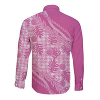 Hawaii Breadfruit Palaka Long Sleeve Button Shirt Omaomao Ulaula Maile Lei - Polynesian Pride