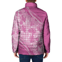 Hawaii Breadfruit Palaka Padded Jacket Omaomao Ulaula Maile Lei - Polynesian Pride
