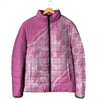 Hawaii Breadfruit Palaka Padded Jacket Omaomao Ulaula Maile Lei - Polynesian Pride