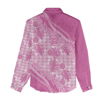 Hawaii Breadfruit Palaka Women Casual Shirt Omaomao Ulaula Maile Lei - Polynesian Pride