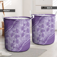 Hawaii Breadfruit Palaka Laundry Basket Poni Maile Lei - Polynesian Pride
