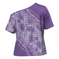 Hawaii Breadfruit Palaka Cross Shoulder Shirt Poni Maile Lei - Polynesian Pride