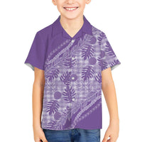 Hawaii Breadfruit Palaka Kid Hawaiian Shirt Poni Maile Lei - Polynesian Pride