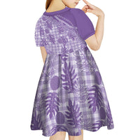 Hawaii Breadfruit Palaka Kid Short Sleeve Dress Poni Maile Lei LT9 - Polynesian Pride
