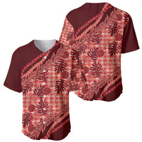 Hawaii Breadfruit Palaka Baseball Jersey Ulaula Maile Lei - Polynesian Pride